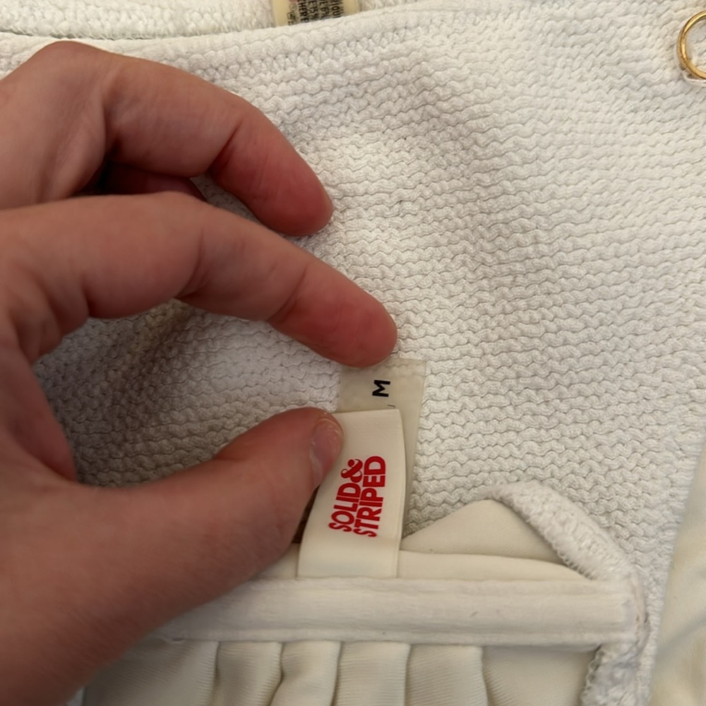 Solid And Striped Strapless Bathing Suit Set - image 5